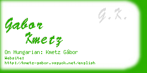 gabor kmetz business card